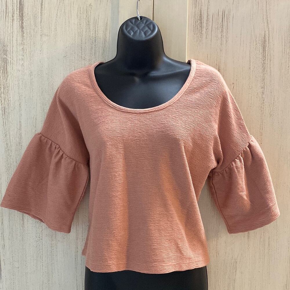 Madewell Scoop Neck Ribbed Blouse